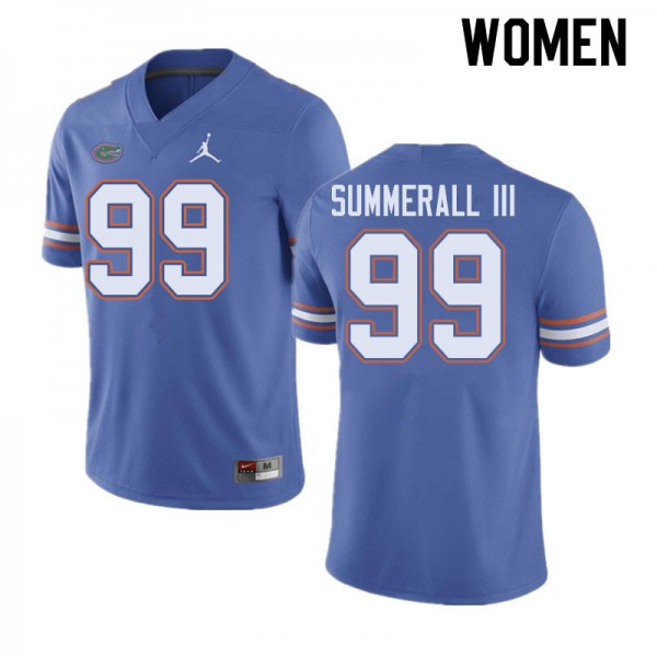 Jordan Brand Women #99 Lloyd Summerall III Florida Gators College Football Jerseys Blue